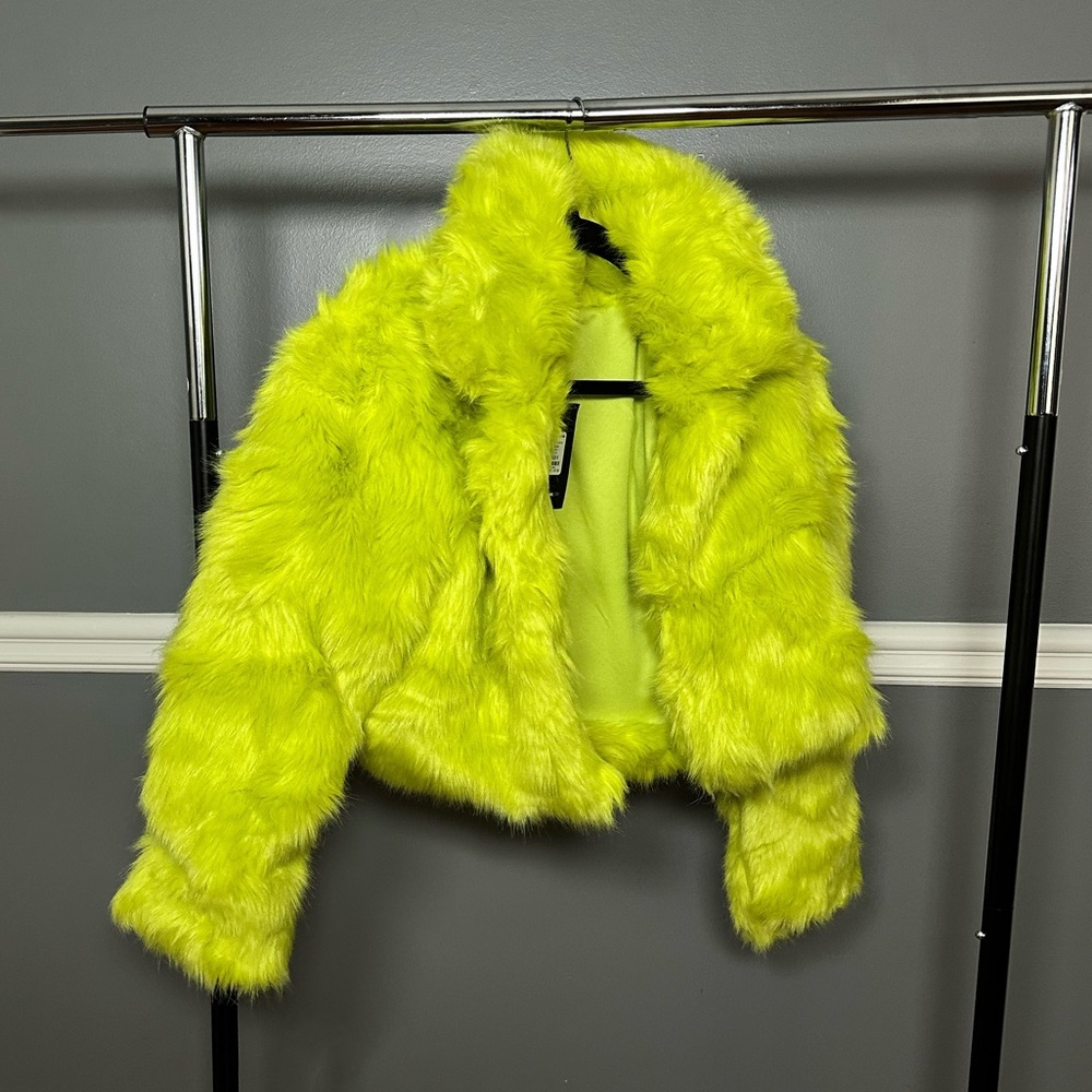 Fashion Nova - Neon Furreal Collared Jacket